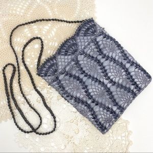 Vintage Crocheted Beaded Formal Purse